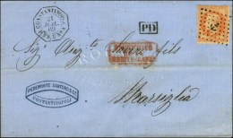 Ancre / N° 31 Càd Octo CONSTANTINOPLE / P. FR. U N° 4 Sur Lettre De Constantinople Pour Marseille.... - Correo Marítimo