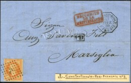 Ancre / N°31 Càd Octo CONSTANTINOPLE / P. FR. U N° 3 Sur Lettre De Constantinople Pour Marseille.... - Poste Maritime