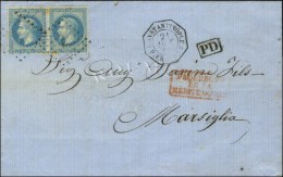 Ancre / N° 29 (2) Càd Octo CONSTANTINOPLE / P. FR. U N° 2 Sur Lettre De Constantinople Pour... - Poste Maritime