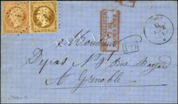 Ancre / N° 13 (pd) + 16 Càd CYDNUS / * Sur Lettre De Constantinople Pour Grenoble. 1861. - TB. - Poste Maritime