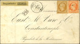 Ancre / N° 13 + 16 Càd CYDNUS / * Sur Lettre Pour Constantinople. 1859. - TB / SUP. - Schiffspost