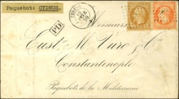 Ancre / N° 13 + 16 Càd CYDNUS / * Sur Lettre Pour Constantinople. 1859. - TB / SUP. - Poste Maritime