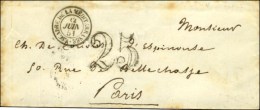 Càd ESCADRE DE LA MEDITERRANEE. Taxe 25 DT Sur Lettre Pour Paris. 1851. - TB / SUP. - Maritime Post