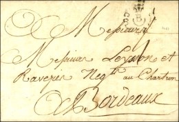 Lettre Avec Texte De St Pierre De La Martinique Pour Bordeaux. MP D'entrée Ornée B / COLONIES (Cote :... - Correo Marítimo