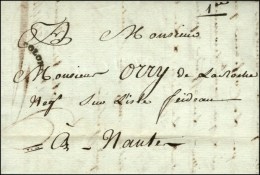 Lettre Avec Texte Daté De Port Au Prince Pour Nantes. MP D'entrée COLONIES (cintrée). 1783. -... - Poste Maritime