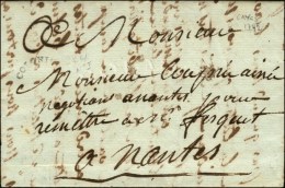 Lettre Avec Texte Daté '' Aux Cayes '' Pour Nantes. MP Cintrée COLONIE. 1792. - TB. - Schiffspost
