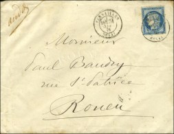 Càd VERSAILLES / SENAT / N° 60 Sur Lettre Pour Rouen, Au Verso Càd VERSAILLES / CHAMBRE DES... - 1849-1876: Classic Period