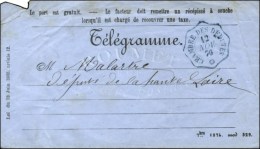 Cachet Télégraphique CHAMBRE DES DEPUTES 12 NOV. 76 Sur Télégramme Pour La Haute-Loire.... - 1849-1876: Periodo Clásico