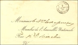 Càd BORDEAUX / ASSEMBLEE NATle 7 MARS 71 Sur Lettre (légèrement Incomplète)... - 1849-1876: Période Classique