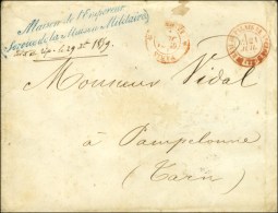Càd Rouge BUREAU DU PALAIS DE ST CLOUD (72), Griffe Bleue Maison De L'Empereur / (Service De La Maison... - 1849-1876: Classic Period