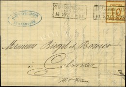 Càd Encadré STRASBOURG ELS / BAHNOF / Als. N° 5 Sur Lettre Pour Colmar. 1871. - TB / SUP. - Lettres & Documents