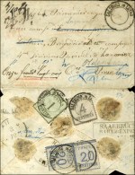 Cachet Provisoire Avec Cercle évidé SALZBURG IM LOTHR / Alsace N° 1 + 3 + 6 (2) Sur Lettre... - Lettres & Documents