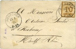 Càd ROHRBACH / Als. N° 5 Sur Lettre Pour Rixheim. 1871. - TB / SUP. - Lettres & Documents