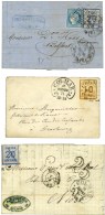 Lot De 3 Lettres Affranchies Oblitérées Càd Fer à Cheval COLMAR Dont 1 Affranchissement... - Lettres & Documents