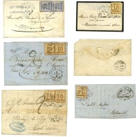 Lot De 6 Lettres De Colmar Avec Cachet Fer à Cheval. - TB. - Covers & Documents