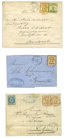 Lot De 3 Lettres De Brumat Dont 1 Affranchissement Mixte. - TB. - Briefe U. Dokumente