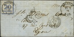 Càd BOLCHEN / Als. N° 6 Sur Lettre Pour Lyon, Taxe 25 DT. 1871. - TB. - Cartas & Documentos