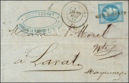 Lettre Avec Texte De Paris Non Daté Pour Laval Remise Par Un Passeur Au Bureau De Montmorency, Griffe... - Guerra De 1870