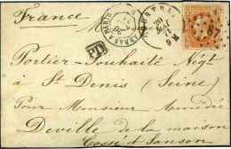 Lettre Affranchie De Courtrai (Belgique) 20 MAI 71 Sur Lettre Pour M. Portier à St Denis, Pour M. Deville,... - Guerra De 1870