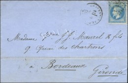 Lettre Avec Texte Daté De Paris Le 2 Mai 1871 Pour Bordeaux Remise Par Un Passeur Au Bureau De Charenton Le... - Guerra De 1870