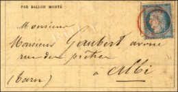 Càd Rouge PARIS (SC) 14 JANV. 71 / N° 37 Sur Gazette N° 27 Pour Albi. Càd D'arrivée 24... - War 1870