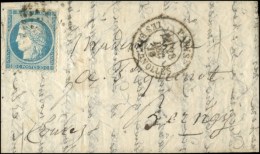 GC 347 / N° 37 Càd PARIS / LES BATIGNOLLES 28 DEC. 70 (6e Levée) Sur Lettre Pour Bernay Sans... - War 1870