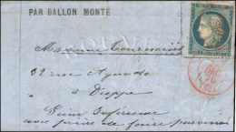 Càd Rouge PARIS SC 27 DEC. 70 / N° 37 (Càd Répété) Sur Lettre PAR BALLON... - Guerre De 1870