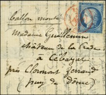 Càd Rouge PARIS SC 24 NOV. 70 / N° 37 Sur Lettre Pour Clermont-Ferrand (Puy De Dôme). Càd... - War 1870