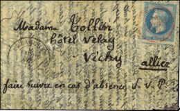 Càd Rouge PARIS (SC) 14 NOV. 70 / N° 29 Sur Lettre Pour Vichy. Au Verso, Càd CALAIS A PARIS 22... - Guerre De 1870