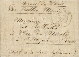 Càd PARIS (60) 22 SEPT. 70 + P.P. Sur Lettre Avec Mention Manuscrite Armée De Paris Pour St Nazaire... - Guerra De 1870