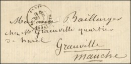 Càd Taxe 30c. / R. BONAPARTE 24 SEPT. 70 Sur Lettre Pour Granville, Càd D'arrivée 28 SEPT. 70.... - War 1870