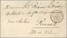 Càd ARMÉE DU RHIN / BAU AL 18 SEPT. 70 Sur Lettre En Franchise Militaire Pour Rennes, Càd... - Guerre De 1870