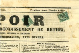 Oblitération Typo / N° 74 + Càd RETHEL (7) / N° 74 Sur Journal Partiel L'ESPOIR. Le Journal... - Zeitungsmarken (Streifbänder)