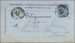 Càd T 18 VITRY-LE-FRANCOIS / MARNE / N° 79 Sur Enveloppe De Télégramme Acheminée... - 1876-1878 Sage (Type I)