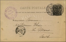 Càd EXPOSITION UNIVelle / 1889 / N° 89 Sur CP Libonis + Cachet Violet SOMMET DE LA TOUR EIFFEL. 1889. -... - 1876-1878 Sage (Type I)