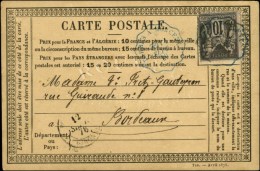 Convoyeur Bleu TARBES A MORCENX / N° 89 Sur CP. 1878. - SUP. - 1876-1878 Sage (Type I)