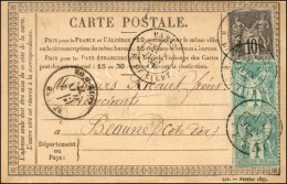 Càd PARIS / R. DE CLÉRY / N° 61 + 63 + 89 Sur CP. 1877. - TB / SUP. - R. - 1876-1878 Sage (Type I)