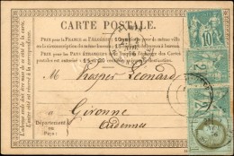 Càd PARIS / R. BONAPARTE / N° 50 + N° 65 + N° 74 Paire Sur CP. 1876. - TB. - R. - 1876-1878 Sage (Type I)