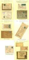 Collection De 10 Papiers D'affaires Annotés Et échantillons Au Type Sage. Bel Ensemble. - B / TB. - 1876-1878 Sage (Type I)