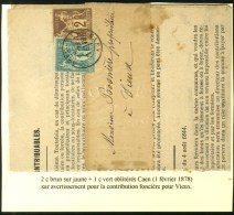 Càd CAEN / N° 61 (def) + 85 Sur Avertissement Sous Bande. 1878. - TB. - 1876-1878 Sage (Type I)