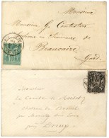 Lot De 2 Enveloppes De Cartes De Visites : Càd PARIS / N° 65 Et Càd VERSAILLES / N° 89. 1877.... - 1876-1878 Sage (Typ I)