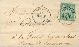 Conv. Stat. SEZANNE / ROM. EP (49) / N° 65 Sur Enveloppe Carte De Visite. 1877. - SUP. - 1876-1878 Sage (Type I)