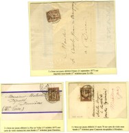 Lot De 3 Imprimés Sous Bande Au 1er échelon Affranchis Avec N° 85. - TB. - 1876-1878 Sage (Typ I)