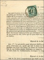 Càd NICE / ALPES MARITIMES / N° 74 Sur Imprimé. 1877. - TB / SUP. - 1876-1878 Sage (Type I)