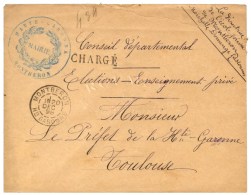 Càd MONTBERON / Hte GARONNE Sur Lettre Chargée En Franchise à Destination Du Préfet De... - 1876-1878 Sage (Typ I)