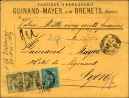 Càd NANCY / N° 75 + 82 Paire Sur Lettre Chargée. 1884. - TB. - 1876-1878 Sage (Type I)