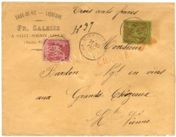 Càd T 18 ST-SORNIN-LEULAC / Hte VIENNE / N° 96 + N° 98 Sur Lettre Chargée Au 1er... - 1876-1878 Sage (Type I)