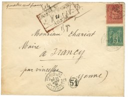 Càd PARIS 51 / R. LAFAYETTE / N° 75 + N° 81 Sur Lettre Chargée Au 1er échelon,... - 1876-1878 Sage (Typ I)