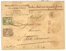 Càd PARIS / R. TURBIGO / N° 69 + N° 72 Sur Lettre Chargée Au 1er échelon. 1878. - TB. ... - 1876-1878 Sage (Type I)