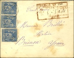 Càd PARIS / GARE DU NORD / N° 79 (3) Sur Lettre Chargée 1er échelon Avec Descriptif Au... - 1876-1878 Sage (Typ I)